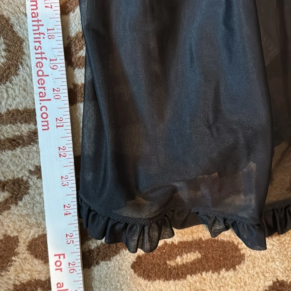 Victoria Secret Sexy Little Things Black/Pink Sheer Lingerie Womens 36B ruffles - Picture 9 of 10